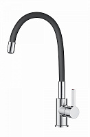 Смеситель ARGO д/ кухни KLIO, хром/черный, пластичный излив, d-35, 35-10L black